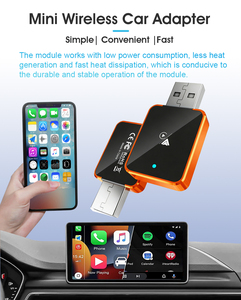 Adaptateur CarPlay sans fil <span class=keywords><strong>Orange</strong></span> 2-en-1 Mini CarPlay & Android Auto, Convertir filaire en sans fil pour iPhone & Android - Product Image 5