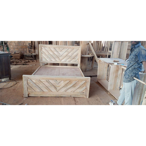 Cama de Madera Maciza de Mango Natural de Diseño Clásico, Cama Queen Size, Muebles de Dormitorio Modernos y Sencillos para el Hogar a Precio de Mayoreo - Product Image 2
