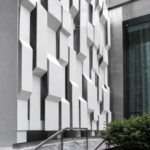 Panel de fachada metálica con superficie geométrica irregular, forma tridimensional estéreo para decoración arquitectónica artística de paredes exteriores - Product Image 1
