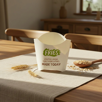 Boîtes alimentaires en papier personnalisées et en gros, boîtes à emporter pour gaufres et frites, emballages en papier kraft