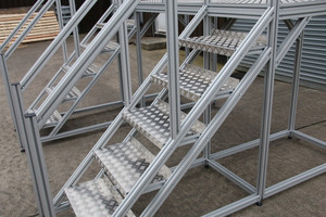 Özelleştirilmiş modüler inşaat alüminyum küpeşte çalışma platformu merdiven özelleştirilmiş modüler inşaat bükme kesme kaynak - Product Image 4