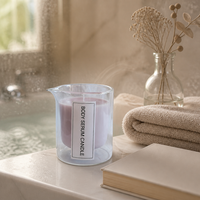 Bougie de massage au sérum corporel FTQS, bougie en verre à la cire de lavande, aromathérapie, OEM, marque privée, longue durée, cadeau