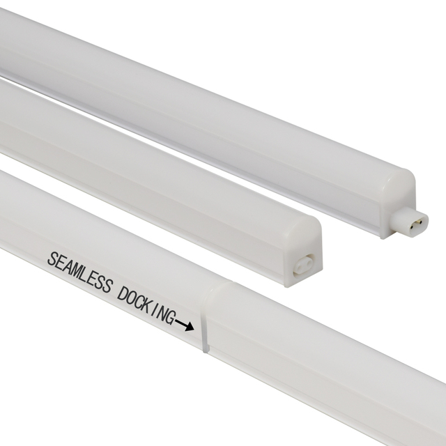 Customized 9W-22W Integrated T5 LED Tube Light Fixture 2FT-4FT 220 Volt Lamp Batten for Hotels PC Material Body