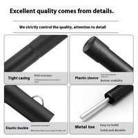 Tige de support de tente d'auvent de style camping extérieur de 2.4m Support de fer segmenté à 4 sections Accessoire de poteaux de tente épaissi de 25mm