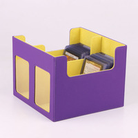 Boîte de rangement en cuir PU personnalisable et durable pour plus de 100 cartes à pochettes, pour jeux de cartes à collectionner OEM/ODM