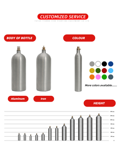 Cylindre de gaz industriel en acier de 13,6 kg de capacité pour CO2, O2, oxygène, dioxyde de carbone, azote, argon, hélium, <span class=keywords><strong>R134a</strong></span> - Product Image 3