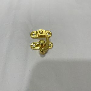 Cierre de cuerno con hebilla, color oro claro, 27x32mm, de hierro, para caja de regalo, caja de mooncakes - Product Image 3
