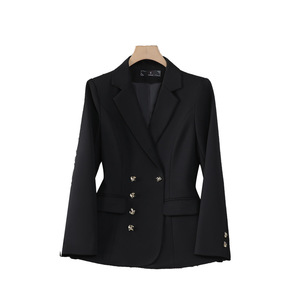 Women's Blazer Off White Solid Color Polyester Anti Wrinkle Casual Outerwear - Product Image 5