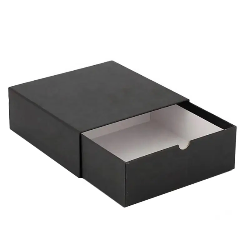 Caja de regalo Fabricante OEM Diseño personalizado Embalaje de papel rígido Caja de regalo deslizante plegable