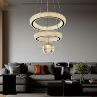 2025 acrylique tambour pendentif 3 lumières Lampara lustre couleur Dimmable 220V lustres de plafond 72W 2700K 4000K 6000K pour la maison