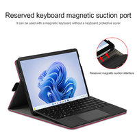 Housse de protection en cuir antichoc pour Microsoft Surface Pro 12/11/10/9/8, support pour stylet, coque arrière souple, logo personnalisé