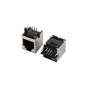 Prise téléphonique verticale blindée <span class=keywords><strong>RJ45</strong></span>-5521-6P6C <span class=keywords><strong>RJ11</strong></span> 1x1 180° °   Connecteur traversant <span class=keywords><strong>RJ45</strong></span>-5521 - Product Image 3
