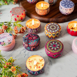 Bougies de haute qualité sphère de Noël présente à la maison bougies de fleurs d'aromathérapie naturelle pour la méditation bougies parfumées relaxantes - Product Image 1