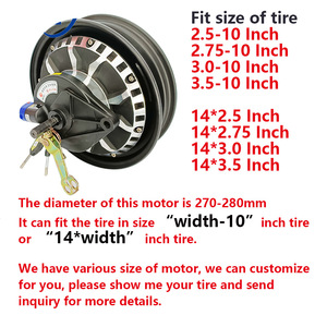 10 pouces 48V-72V 500W <span class=keywords><strong>frein</strong></span> à <span class=keywords><strong>tambour</strong></span>/<span class=keywords><strong>frein</strong></span> à disque moteur à Friction électrique série moteur haute puissance - Product Image 6