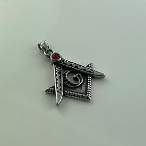 Mason AG Charm Pendant Stainless Steel Freemasons <b>Masonic</b> Letters AG Pendant Jewelry Man <b>Gifts</b> - Product Image 4