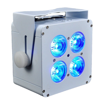 Projecteur de scène 4x18W RGBWA UV 6-en-1 avec boîtier en fer, télécommande sans fil, idéal pour KTV, discothèques, mariages, bars, personnalisation prise en charge