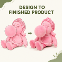 Peluche personnalisée Bouddha porte-bonheur, animaux en peluche mignons, porte-bonheur, peluche DIY personnalisée, OEM/ODM disponible