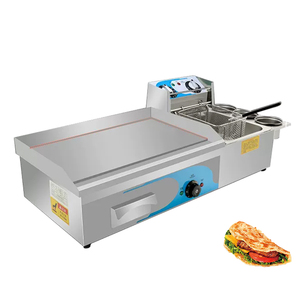 <span class=keywords><strong>Freidora</strong></span> Eléctrica Comercial <span class=keywords><strong>de</strong></span> 10L con Plancha Eléctrica para Cocinar Pollo y Hamburguesas - Product Image 2