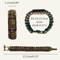 Bracelet en paracorde tressé pour le 4 juillet, bracelet tactique de survie pour hommes