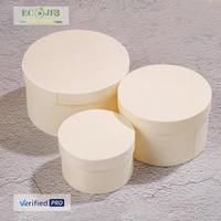 ECO JFB 2025 OEM Boîte ronde pour gâteau au fromage en bois écologique Boîte cadeau de Noël pour collation et dessert Boîtes en bois naturel