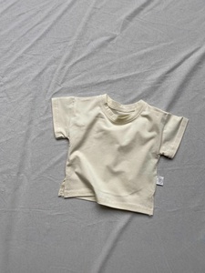 T-shirt d'été à manches courtes pour enfants New <span class=keywords><strong>Fashion</strong></span> <span class=keywords><strong>Kids</strong></span> Shoulder Down T-shirt Top Cotton Thin Trendy Tee 3M-2Years Old - Product Image 3