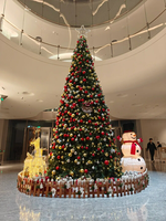 Y-065 Arbre de Noël Artificiel de Luxe Vert Foncé avec Volants en Tulle et Nœuds pour la Décoration de la Maison, de l'Hôtel et des Fêtes