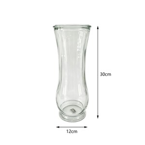Vase cylindrique moderne en verre transparent et vert émeraude de 25 cm de haut pour centre de table de mariage et décoration intérieure de luxe (vente en gros) - Product Image 5