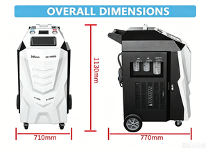 Nouvelle arrivée : Machine de recharge et de récupération de réfrigérant AC entièrement automatique à double système (R134A et R1234YF) avec fonction de rinçage et prise en charge multilingue - Product Image 3