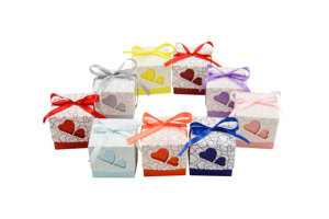 Cajas <span class=keywords><strong>de</strong></span> Papel para Dulces con Diseño <span class=keywords><strong>de</strong></span> Corazón Doble para Bodas, Fiestas, Baby Shower, Cajas <span class=keywords><strong>de</strong></span> <span class=keywords><strong>Regalo</strong></span> para Chocolates con Cintas - Product Image 4