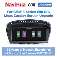 Sistema estéreo Navihua Linus con pantalla táctil de 8.8 pulgadas, DSP, Carplay y Android Auto para BMW Serie 3 E90/E91/E92/E93 2008-2012 CIC