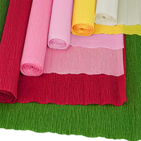 Kertas Crepe Warna Berkualitas Tinggi Grosir untuk Bahan DIY Bunga, Kertas Pembungkus Kado, Kertas Kerajinan Seni, Kerajinan Tangan