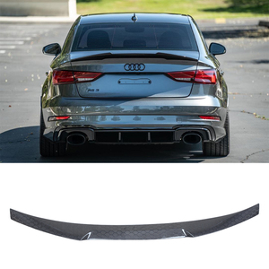 For A3 S3 RS3 8V M4 Style Real Honeycomb Carbon Fiber Material Rear Spoiler Trunk Wing 2013-2020 - Product Image 1