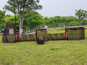 Túnel para Mascotas 6 en 1, Tienda de Campaña Plegable para Perros y Gatos, Corralito para Mascotas, Jaula, Vallas, Casa - Product Image 2