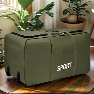 Bolsa de Viaje con Ruedas Extra Grande, Tela Oxford, con Correas de Transporte, Organizador de Equipaje para Estudiantes, Compartimento para Mantas - Product Image 2