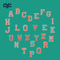 Parches de Letras Inglesas Adhesivos Coloridos Bordados OEM, Juego de Parches Termoadhesivos de la A a la Z para Manualidades de Ropa