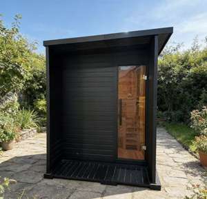 Sauna de Vapor Cuadrada para Exteriores de Construcción Resistente, para 4 Personas, para Estimular el Sistema Inmunológico, Sauna Profesional Sólida para el Bienestar Holístico - Product Image 1