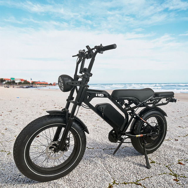 20 Inch New Model Electric Cruiser Motorcycle Fat Tire  7-speed 48V/13Ah Lithium Battery Electric Motorcycles City Bike