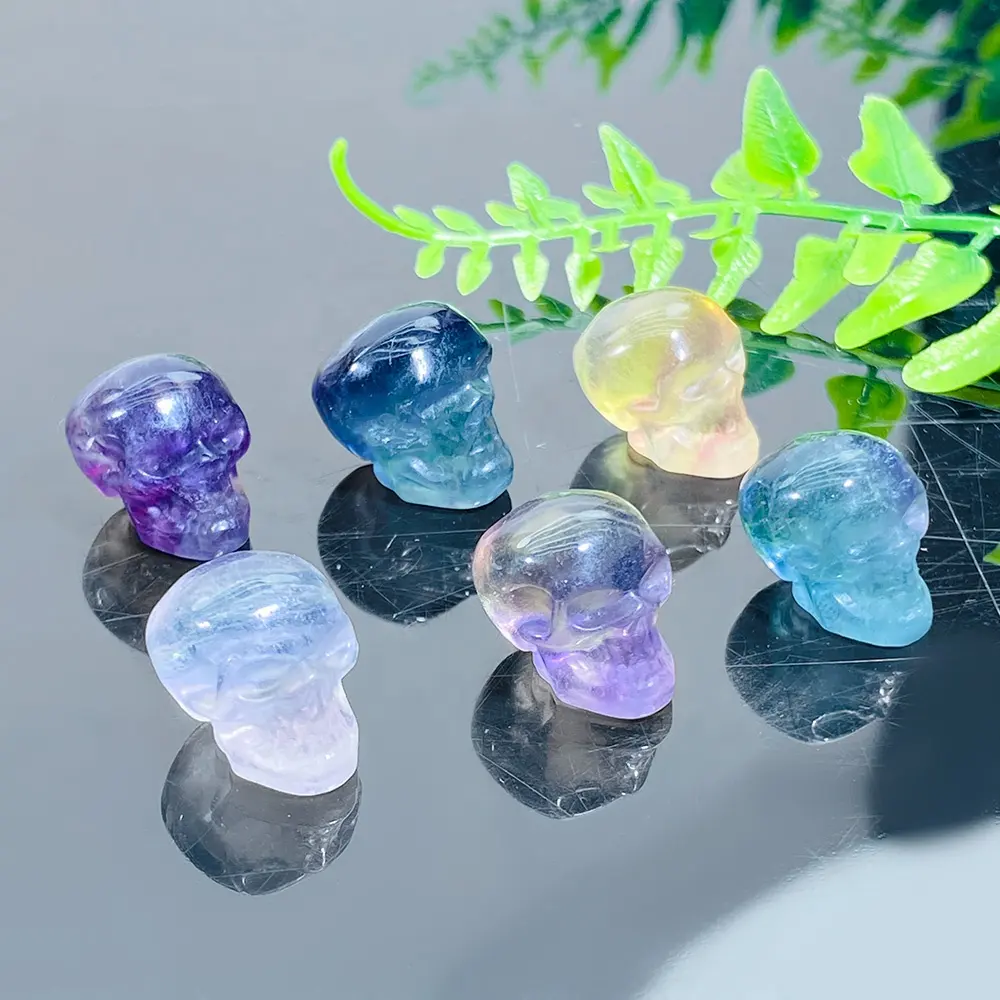 Tự nhiên thủ công mỹ nghệ Reiki pha lê hỗn hợp động vật đầy màu sắc fluorite thủ công mỹ nghệ nhỏ tinh thể tự nhiên cho trang trí và quà tặng