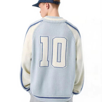 Pull avec LOGO personnalisé hiver hommes tricots décontractés mode pull à fermeture éclair graphique survêtement pull tricoté veste de course vintage