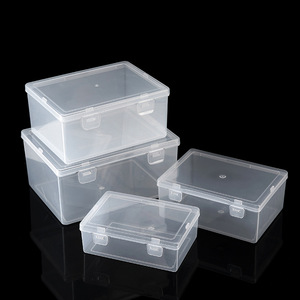 Transparent Rectangular <b>Storage</b> Box Set PP Plastic With Lid For Office Desk Organization And Stationery <b>Storage</b> - Product Image 2