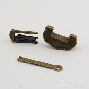 Candado de Estilo Antiguo para Muebles, Pequeño, Color Bronce, Horizontal, para Joyero, Diseño Duradero - Product Image 4