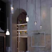 Lustre de chevet LED 3000K en fer et verre, design nordique Viabizzuno, moderne, simple, haut de gamme, minimaliste, pour restaurant, bar, petit modèle