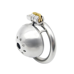 อุปกรณ์ใส่ท่อปัสสาวะขนาดเล็กสำหรับผู้ชายกรงอวัยวะเพศชายพร้อมท่อโลหะล็อคของเล่นทางเพศสำหรับผู้ชาย - Product Image 3