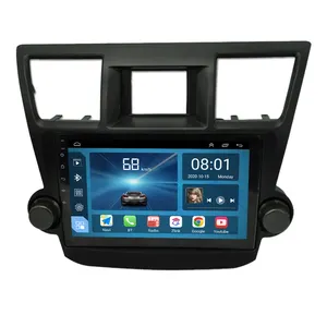 supplier 9'' Android 10.0 Screen Car GPS Navigation Video Player Radio DVD with Optical Output for for Highlander 2007 2013