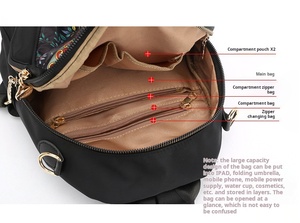 Trendy Floral Print <b>Backpack</b> for Women Ideal for Travel and Everyday Use Highquality Oxford Cloth Material - Product Image 3