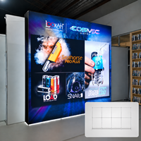Paroi de séparation de stand d'exposition personnalisée JC avec éclairage LED, présentoir pop-up, boîte lumineuse, stand promotionnel pour salon professionnel, séparateur