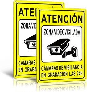 Señales <span class=keywords><strong>de</strong></span> advertencia <span class=keywords><strong>de</strong></span> CCTV españolas, marcadores <span class=keywords><strong>de</strong></span> alerta <span class=keywords><strong>de</strong></span> seguridad para almacenes, puntos <span class=keywords><strong>de</strong></span> venta, complejos <span class=keywords><strong>de</strong></span> oficinas, plazas públicas - Product Image 2