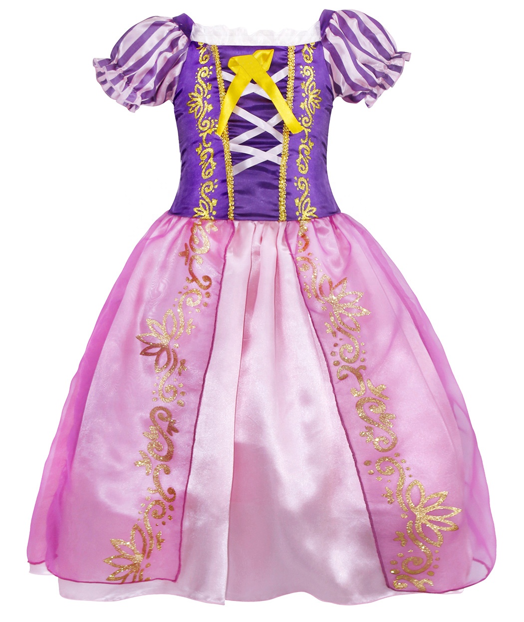 新着ガールズプリンセスラプンツェルドレス子供誕生日パーティー
