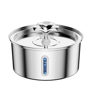 OEM 2.6L自动不锈钢宠物饮水机猫喂食器饮水碗USB供电静音猫饮水机 - Product Image 5