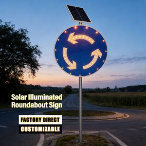 Su misura in alluminio lampeggiante pellicola riflettente di attraversamento pedonale cerchio strada segnaletica di traffico per l'intersezione autostradale - Product Image 1